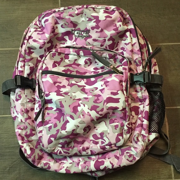 jansport pink camo backpack
